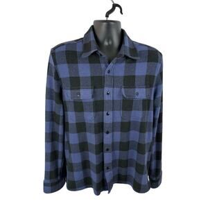 Faherty Legend Buffalo Check Flannel Plaid Button Up Shirt Sweater Size Large
